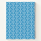 Carnet Seigaiha, Waves, Japanese, Blue and White (Dos)