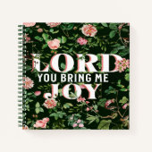 Carnet Seigneur Tu M'Apporte Joy Floral Christian (Devant)