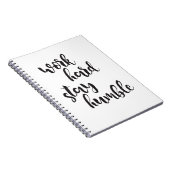 Carnet Séjour dur de travail humble - citation minimale (Côté Droit)