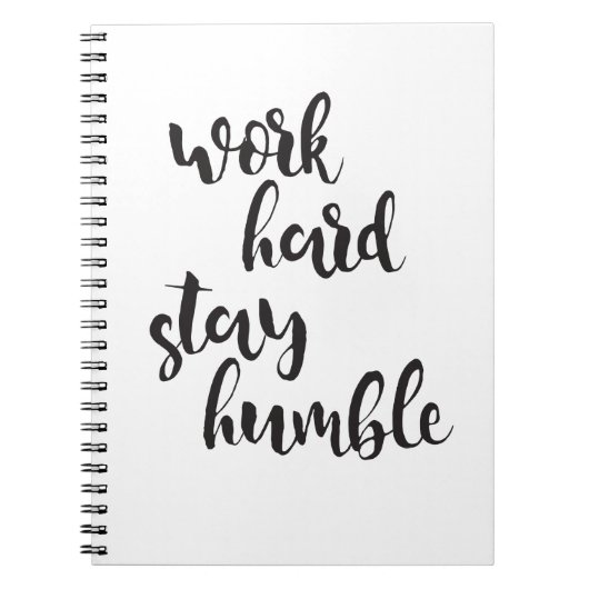 Carnet Séjour dur de travail humble - citation minimale (Devant)