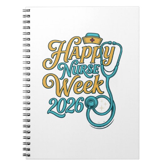 Carnet Semaine de l'infirmière heureuse 2026 Stethoscope (Devant)