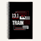 Carnet Semi-marathon 13.1 en entraînement Abstrait coureu (Recto)