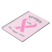 Carnet Sensibilisation au cancer du sein Ruban rose (Côté gauche)