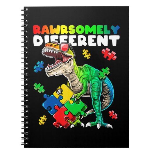 Carnet Sensibilisation sur l'autisme de dinosaures très d (Devant)