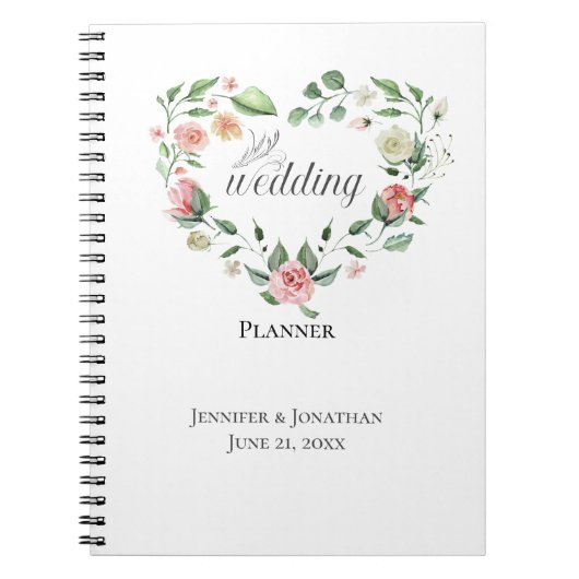 Carnet Sentez les Roses, Floral Heart Wedding planner (Devant)
