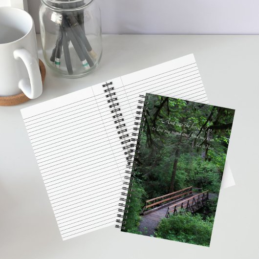 Carnet Sentier dans la forêt Citation John Muir