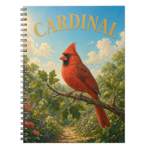 Carnet Sentier de fleurs sauvages Cardinal Watercolor Geo