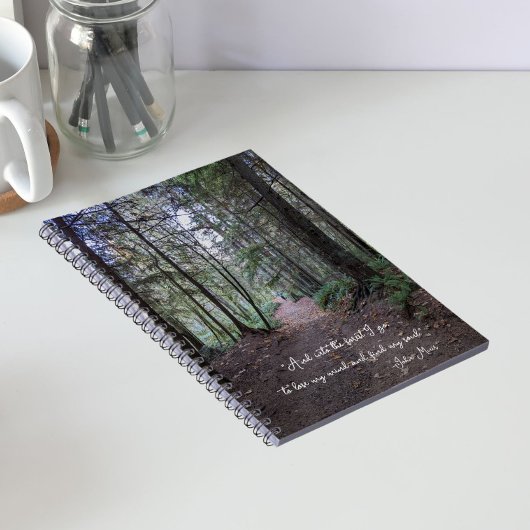 Carnet Sentier forestier citation John Muir