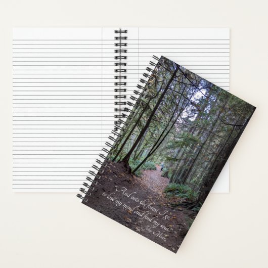 Carnet Sentier forestier citation John Muir (À l'intérieur)