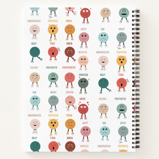 Carnet Sentiments Émotions Visages Graphique Conseiller s (Dos)