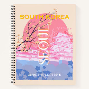 Carnet Séoul Corée du Sud Travel Art, Pastel