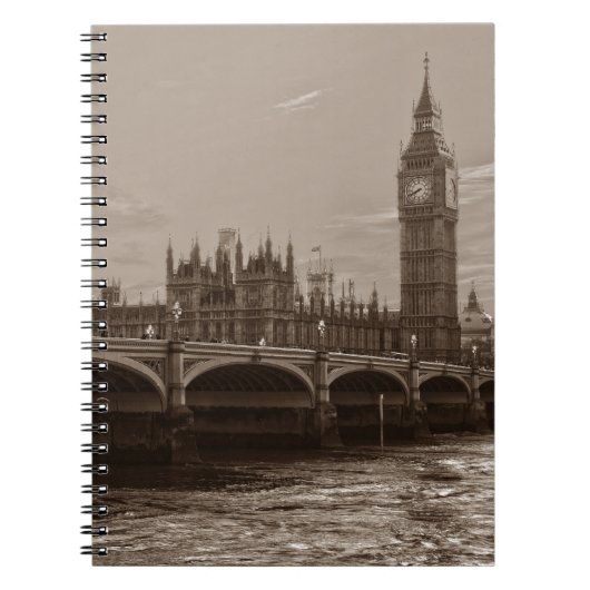 Carnet Sepia Big Ben Tower Palace de Westminster (Devant)
