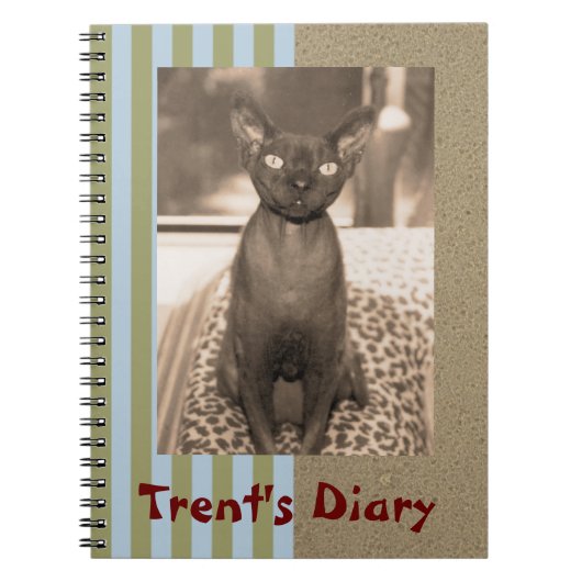 Carnet | Sepia Photo Devon Rex Cat (Devant)