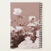 Carnet Sepia Roses Floral Garden Custom Spiral Notebook (Verso)