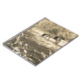 Carnet Sepia ton cheval Brown et clôture (Côté gauche)