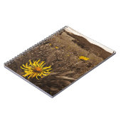 Carnet Sepia tone fleurs sauvages jaunes (Côté gauche)