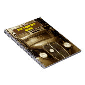 Carnet Sepia Vintage Car dans l'atelier (Côté Droit)