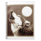 Carnet Sepia Wolf & Moon (Devant)