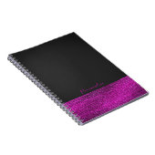 Carnet Séquins de glam moderne rose et gris Élégant chic (Côté Droit)