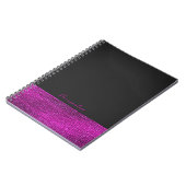 Carnet Séquins de glam moderne rose et gris Élégant chic (Côté gauche)