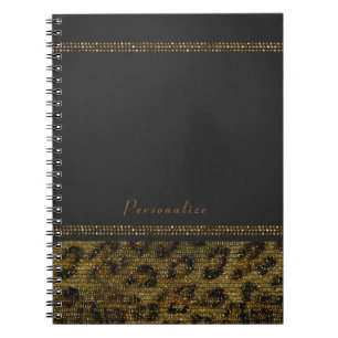 Carnet Séquins étincelants léopard glam chic moderne Chee