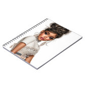 Carnet Sequins & Sculpted Glam Girl Spiral Photo Notebook (Côté gauche)