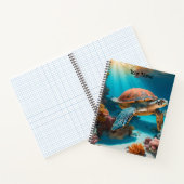 Carnet Serene 3D Sea Turtle dans Ocean Tranquille Marine (Intérieur)