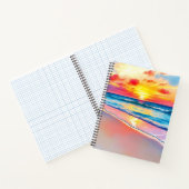 Carnet Serene Beach Sunset avec de vives réflexions (Intérieur)