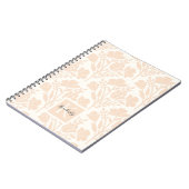 Carnet Serene Neutral Peachy Rose Florals Monogramme (Côté gauche)