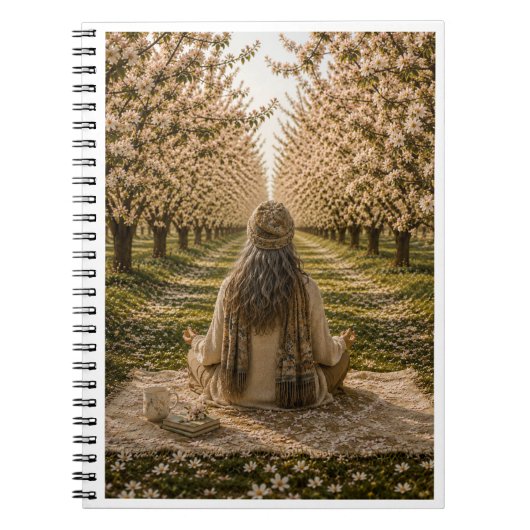 Carnet Serene Orchard Sticky Notes | Romantic Botanical  (Devant)