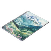 Carnet Serene Peaks : Une aquarelle Montagne Majestic (Côté gauche)