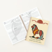 Carnet Serene Savanna Kind Lion Abstract Modern Recipe (Intérieur)