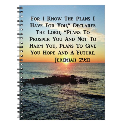 CARNET SERENE SLEVER JEREMIAH 29:11 CONCEPTION DE SCRIPTU (Devant)