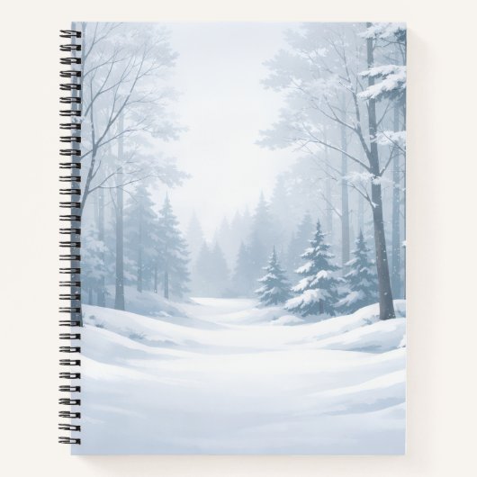 Carnet Serene Winter Forest Spiral Notebook (Devant)