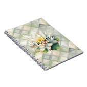 Carnet Sérénité de la fleur de lotus verte (Côté Droit)