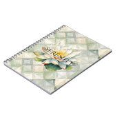 Carnet Sérénité de la fleur de lotus verte (Côté gauche)