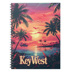 Carnet Sérénité occidentale clé : coucher de soleil tropi