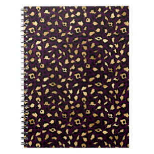Carnet Série Purple and Gold Leopard Design 2
