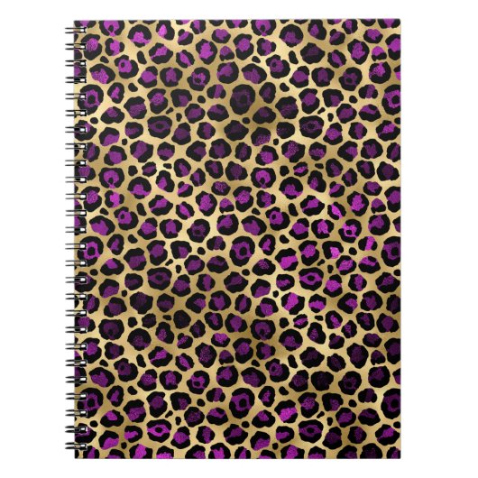 Carnet Série Purple and Gold Leopard Design 4 (Devant)