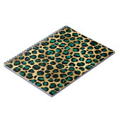 Carnet Série Teal et Or Léopard Design 14 (Côté gauche)