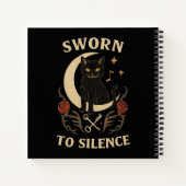Carnet Serment de taire Gothique Chat noir Halloween (Dos)