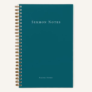 Carnet Sermon Moderne Personnalisé Église