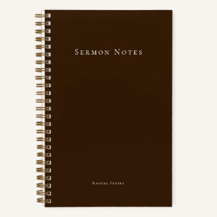Carnet Sermon Moderne Personnalisé Église