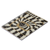 Carnet Serpent Abstrait rayé amusant dans les tons neutre (Côté gauche)