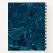 Carnet Serpent bleu vintage et marbre (Dos)