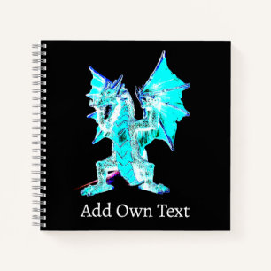 Carnet Serpent Céleste Abyss Bleu Fantastique Bête Mythiq