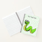 Carnet Serpent jaune vert brillant amusant et heureux sur (Intérieur)
