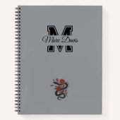 Carnet Serpent & Rose - Gothique Floral Serpent Design (Devant)