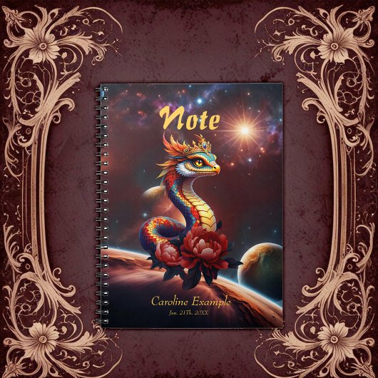 Carnet Serpent royal étoilé de l'univers.