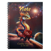 Carnet Serpent royal étoilé de l'univers. (Devant)